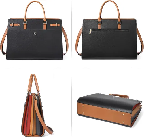 Vista 6 de CLUCI Briefcase for Women Leather Laptop 15.6 Inch Business Ladies Work Computer Tote Bags