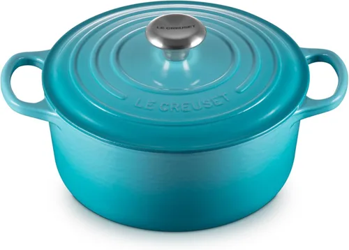 Vista 38 de Le Creuset Horno holandés redondo Signature de hierro fundido esmaltado, 4.5 cuartos de galón., Artichaut