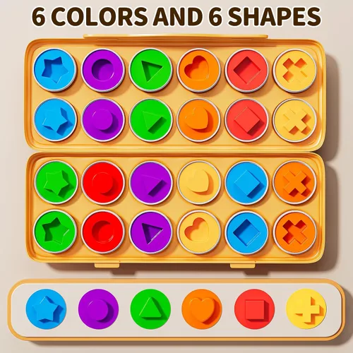 Vista 4 de JUKUDAHU Huevos Emparejados Juguetes para Niños Pequeños de 1 2 3 4 Años - Juegos de Clasificación de Formas y Colores, Huevos de Pascua para Niños