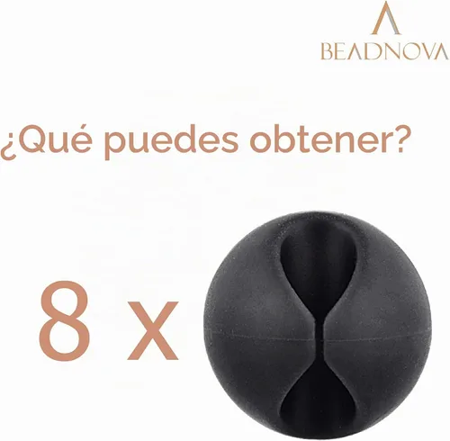 Vista 2 de BEADNOVA Clips para cables, organizador de cables, soporte para cables adhesivos, 1 ranuras para accesorios de carga de automóvil, PC, oficina