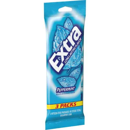 Vista 9 de EXTRA Chicle Clásico de Burbujas Sin Azúcar, 15 barras (paquete de 3)