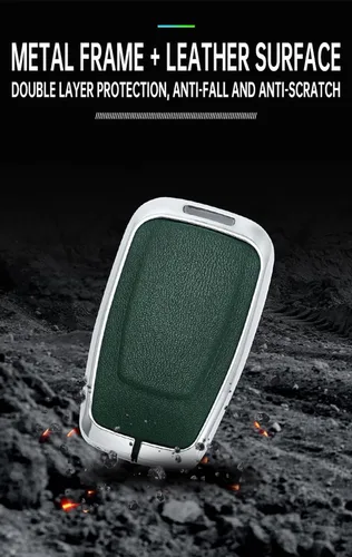 Vista 9 de ontto Funda para llave de coche con llavero de cuero y metal compatible con Toyota Camry CH-R CHR Prius RAV4 86 Corolla Yaris Land Cruiser llavero