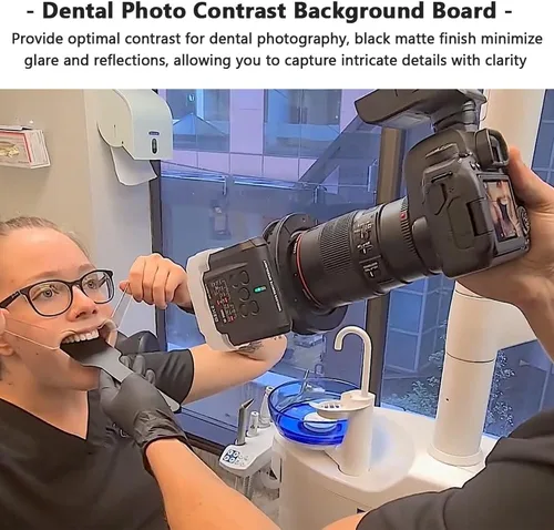 Vista 2 de Tablero de fondo de contraste de fotos dentales, kits de fotografía intraoral palatal para clínica dental y laboratorio, 6 piezas
