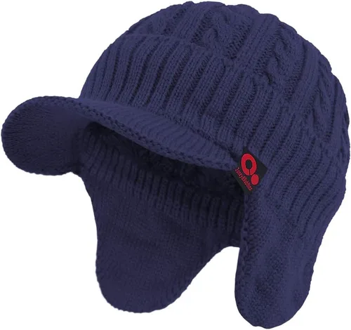 Vista 24 de Janey&Rubbins Gorro de punto diario con orejeras con forro polar y calavera