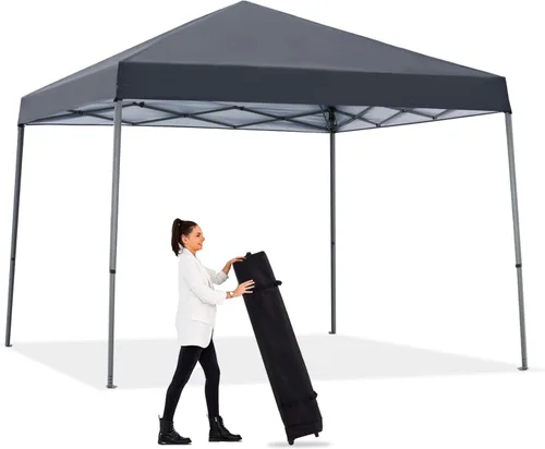 Vista 11 de ABCCANOPY - Toldo autodesplegable y estable para exteriores, base de 10 x 10 pies, parte superior de 8 x 8 pies, color blanco