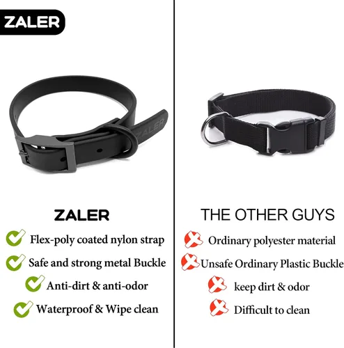 Vista 3 de ZALER Collar de perro impermeable, ajustable, a prueba de olores, fácil de limpiar, suave y cómodo para perros grandes, medianos y pequeños