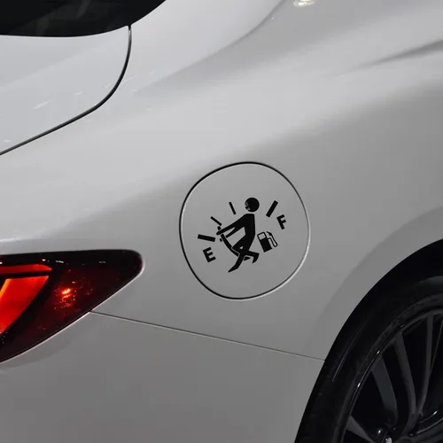 Vista 3 de Cubierta del tanque de combustible Personalidad Funny Fuel Explosion Meter Personalidad Reflectante Pegatinas de coche (negro) Personality Funny