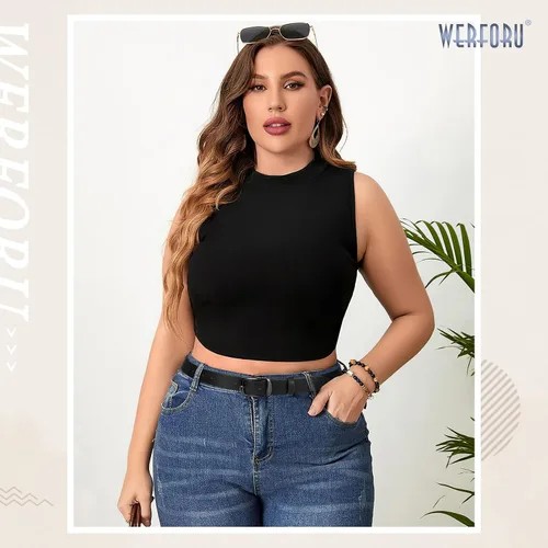Vista 2 de WERFORU Cinturón de cuero negro para mujer, hebilla pulida de talla grande para pantalones vaqueros