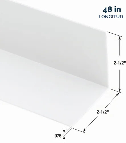Vista 7 de Prime-Line MP10069 - Protector de esquina de vinilo, blanco, 2-3/8 x 48 pulgadas, protectores de esquina de vinilo duraderos, fácil de instalar