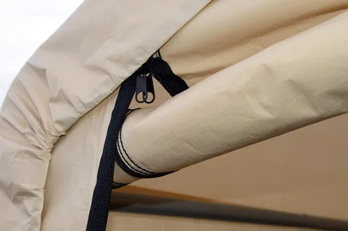 Vista 16 de ShelterLogic AutoShelter - Cochera instantánea con marco de acero y cubierta ripstop impermeable y resistente a los rayos UV, toldo redondo de 3 x