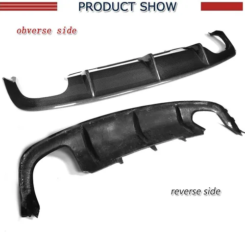 Vista 6 de Borde de parachoques trasero de fibra de carbono compatible con Audi A5 Sline S5 4 puertas 2 puertas 2012-2016 cubierta de parachoques trasero borde