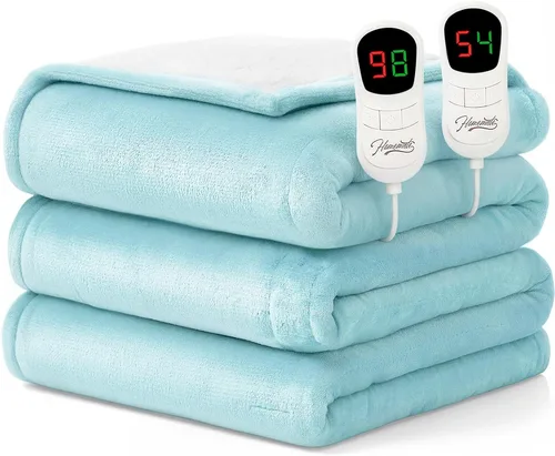 Vista 28 de Homemate Heated Blanket Electric Throw 50"x60" Heating Blanket ETL Cert 02 - Navy Blue