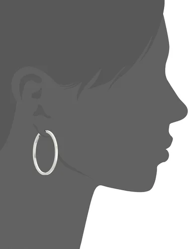Vista 2 de GUESS Pendientes de aro básicos con borde cuadrado