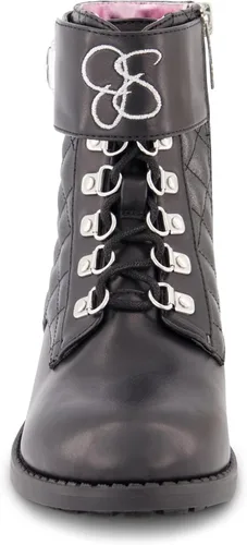 Vista 4 de Jessica Simpson Botas de moto para niñas, botas negras, botas negras de cuero para niñas
