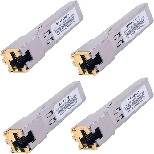 Vista 10 de 10 unidades 1000BASE-T Gigabit SFP a RJ45 transceptor modular de cobre Ethernet para Cisco, Meraki, Ubiquiti, D/TP Link, Supermicro, Netgear