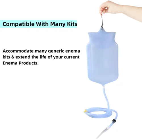 Vista 4 de Kit de enema Pieza de Repuesto Silicona Enema Manguera Accesorios de Limpieza de Colon