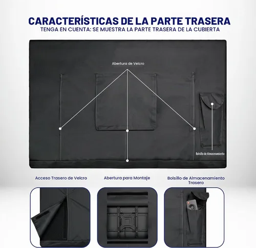 Vista 4 de VIVO Cubierta de TV de pantalla plana para pantallas de 30 a 32 pulgadas