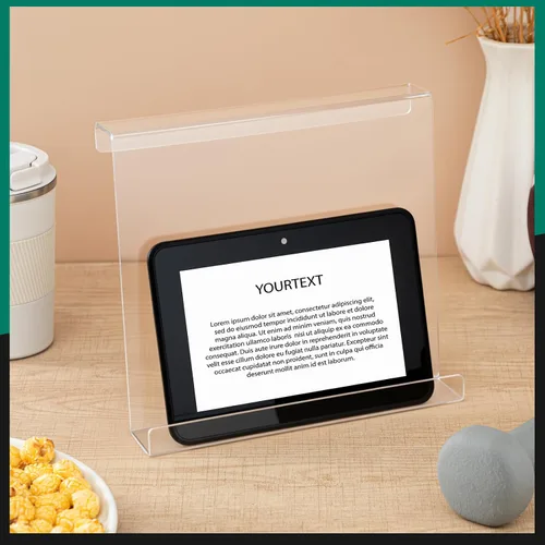 Vista 7 de Jetec Soporte para libros para cinta de correr, estante de lectura acrílico transparente para cinta de correr, soporte universal, tableta, revistas