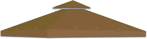 Vista 8 de Cubierta superior de toldo de repuesto de doble nivel de 10 x 10 pies (beige)