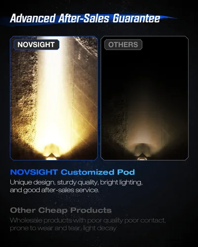 Vista 2 de NOVSIGHT Luces LED Pods Luces de Conducción - 2'' con 8 Modos de Luz 2 Tipos de Soportes, Impermeable Fuera de Carretera LED Light Pod