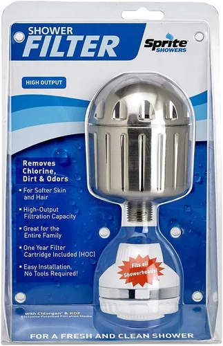 Vista 2 de Sprite Showers HO2-BN - Carcasa universal para filtro de ducha, 2 de alto rendimiento, níquel cepillado
