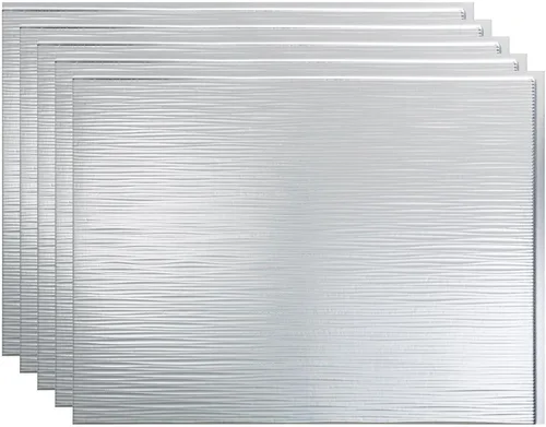 Vista 31 de FASÄDE Ripple - Panel decorativo de vinilo decorativo para salpicaduras de 18 x 24 pulgadas en plata argente (paquete de 5)