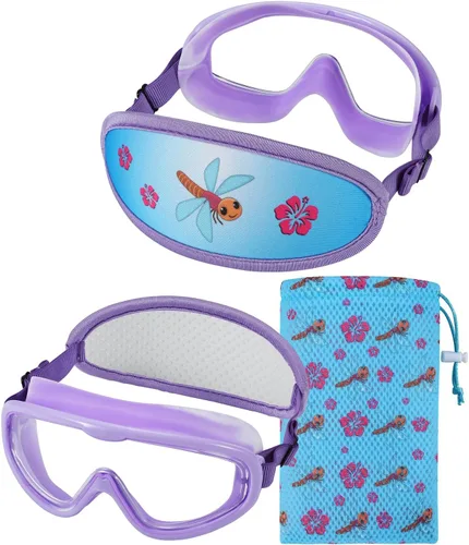 Vista 16 de Gafas de natación para niños de 2 a 6 años, gafas para niños sin jalar el cabello, gafas para niños con banda para la cabeza acolchada