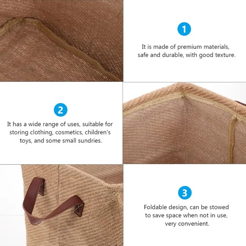 Vista 6 de Alipis Decoración de dormitorio plegable cesta de almacenamiento de gran capacidad impermeable para artículos de ropa