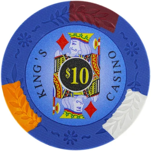 Vista 8 de Brybelly King's Casino Premium - Fichas de póquer de 0.49 oz, compuesto de arcilla pesada – Paquete de 50