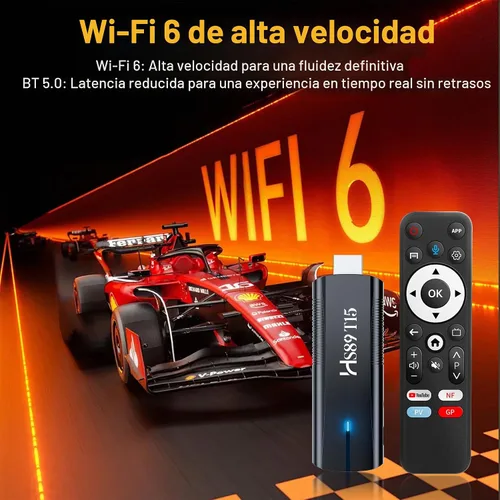 Vista 5 de 2026 Android 14.0 TV Stick, RK3539 de doble banda Wifi6 BT5.4 con control