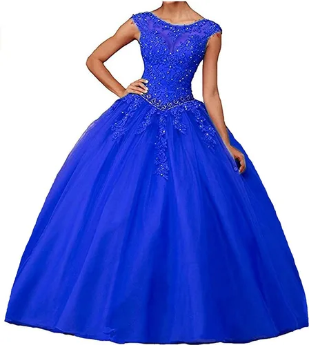 Vista 22 de QXMYOO Vestido de Gala de Quinceañera Sweet 16 Fiesta de Graduación Vestido de Princesa para Adolescentes Negro (Style1-Black)
