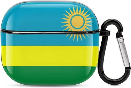 Vista 26 de Funda protectora con Bluetooth de cuerpo completo de la bandera rumana para AirPods 3, funda con llavero impreso completo