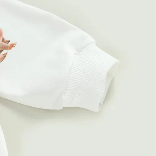 Vista 25 de Kaipiclos Ropa occidental para bebé niña, con lindo estampado con volantes, manga larga, pantalones para otoño e invierno, trajes de vaquera