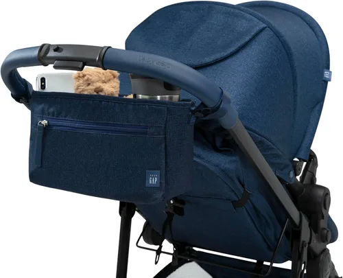 Vista 4 de Delta Children babyGap - Organizador clásico para cochecito individual, organizador de cochecito de ajuste universal, accesorio desmontable para Azul