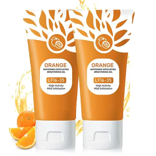 Vista 7 de Exfoliante de gel exfoliante naranja para cara y cuerpo, gel exfoliante de naranja, exfoliante hidratante con enzimas para una piel suave