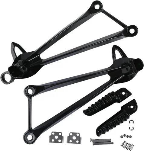 Vista 3 de TCT-MOTORPARTS Reposapiés trasero negro para Kawasaki Ninja ZX6R 09-24 ZX10R 2008-2010 ZX636 2013-2025