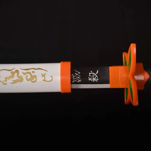 Vista 3 de Espadas de cosplay Kochou Shinobu Samurai Katana juguete de plástico para juego de disfraces Halloween Cosplay regalo 40 pulgadas