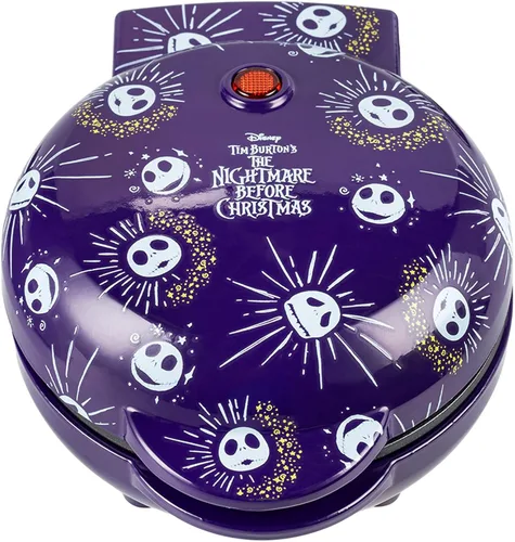 Vista 8 de Uncanny Brands Nightmare Before Christmas Jack Skellington Mini waflera - Pequeño aparato de cocina