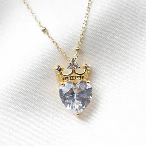 Vista 3 de Aphrodite's Gifts for Wife, To My Wife - Luxe Crown, Luxe Heart Necklaces for Women, Necklace for Wife From Husband, Anniversary Day Gifts for Wife