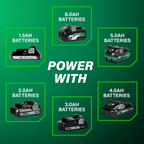 Vista 10 de Metabo HPT 18V Cordless Brushless, Impact Driver Kit, WH18DEX