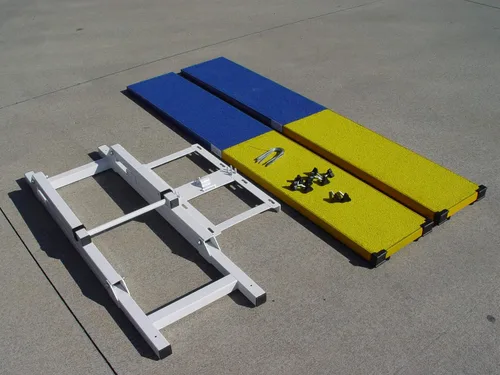 Vista 2 de 9' perro Agility Teeter (sierra transparente), aluminio con superficie de goma
