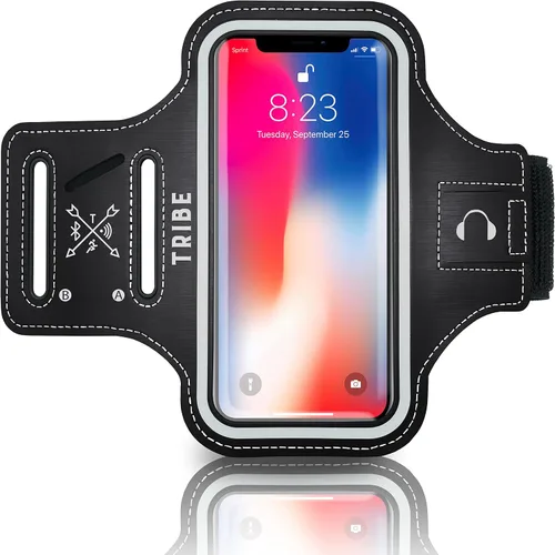 Vista 9 de TRIBE - Funda brazalete resistente al agua para teléfono celular, soporte para correr para iPhone Pro Max Plus Mini SE (13/12/11/X/XS/XR/8/7/6/5)