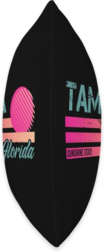 Vista 2 de Florida Native Resident Sunshine State Souvenir Tampa Florida State Fan - Almohada de recuerdo, 16 x 16 pulgadas, multicolor