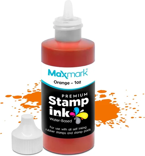 Vista 19 de MaxMark Premium - Tinta de recarga con punta de control en botella para sellos autoentintados, color negro - 1 onza