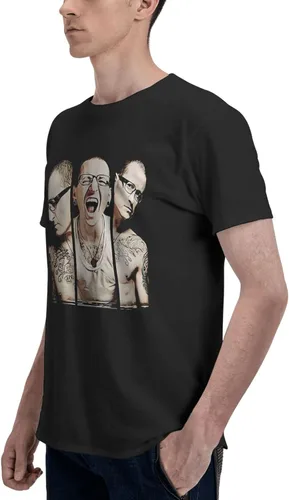 Vista 5 de Rockjada Chester Bennington - Camiseta de verano para hombre, estilo casual, de manga corta