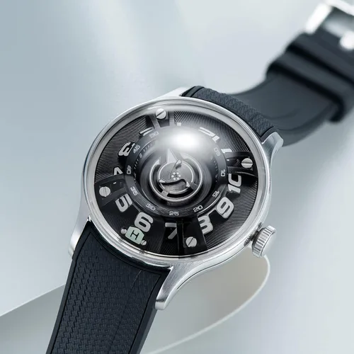 Vista 9 de Original Mens Luxury Easy Reader Reloj automático de cuerda automática de acero inoxidable de caucho impermeable luminoso Relojes de pulsera