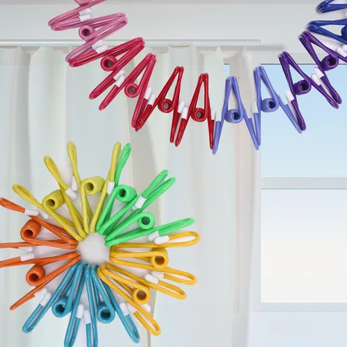 Vista 8 de Clips para bolsas con revestimiento de PVC - Clips para chips y alimentos (colores mezclados 30 piezas)
