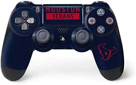 Vista 6 de NFL Houston Texans Skin para mando de PS4 Pro/Slim – Houston Texans blanco y negro