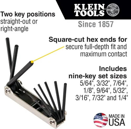 Vista 3 de Klein Tools Llave hexagonal de 3/16 pulgadas, policarbonato, acero de aleación