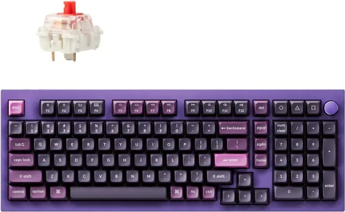 Vista 11 de Keychron Q5 Pro - Teclado mecánico inalámbrico QMK/VIA, diseño completo personalizable del 96% con perilla programable, interruptor K Pro marrón